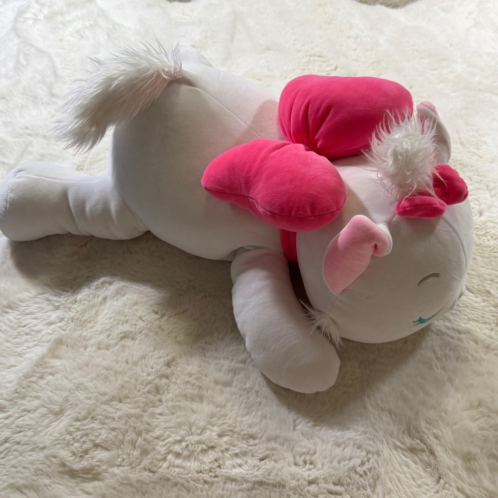 Disney Cuddleez Marie Plush 25in White Aristocats Sleeping Stuffed Animal Soft